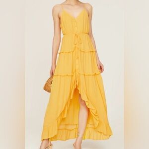 Slate & Willow Yellow Tiered Dress